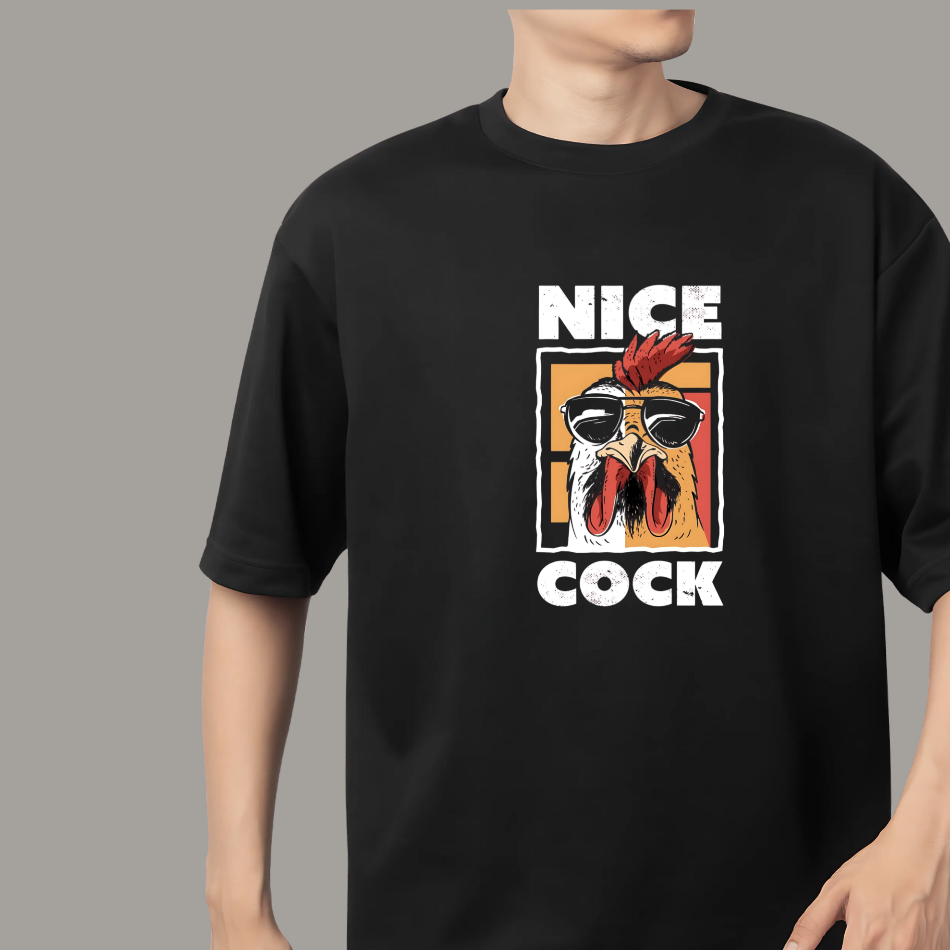 "Nice Cock - Savage Rooster Oversized T-shirt