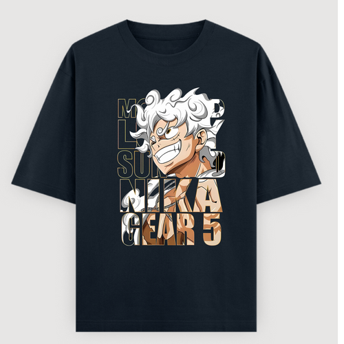 "Gear 5 Nika Oversized Tee – Maroon Edition"